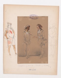 Der Diener zweier Herren, Originaltitel: Il servitore di due padroni, Titel der Serie: Figurinen des k.k. Hof-Burgtheaters