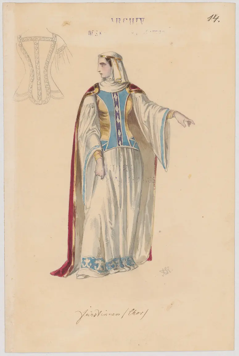 Euryanthe, Titel der Serie: Figurinen des k.k. Hofoperntheaters
