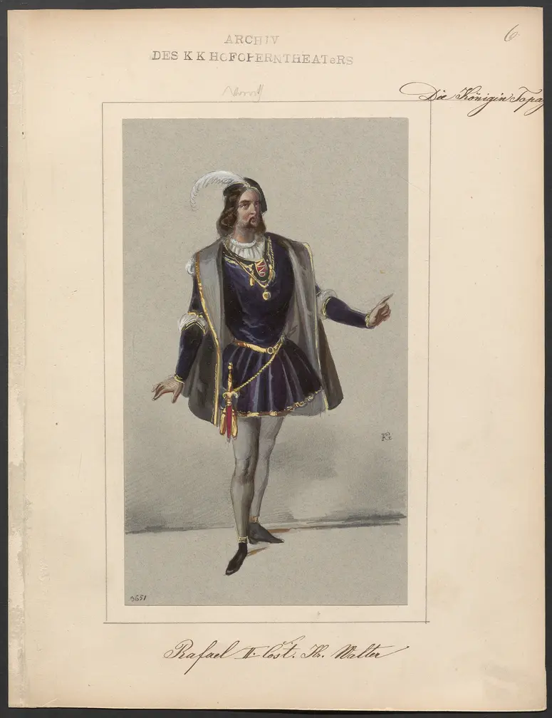 Königin Topas, Originaltitel: La reine Topaze, Titel der Serie: Figurinen des k.k. Hofoperntheaters