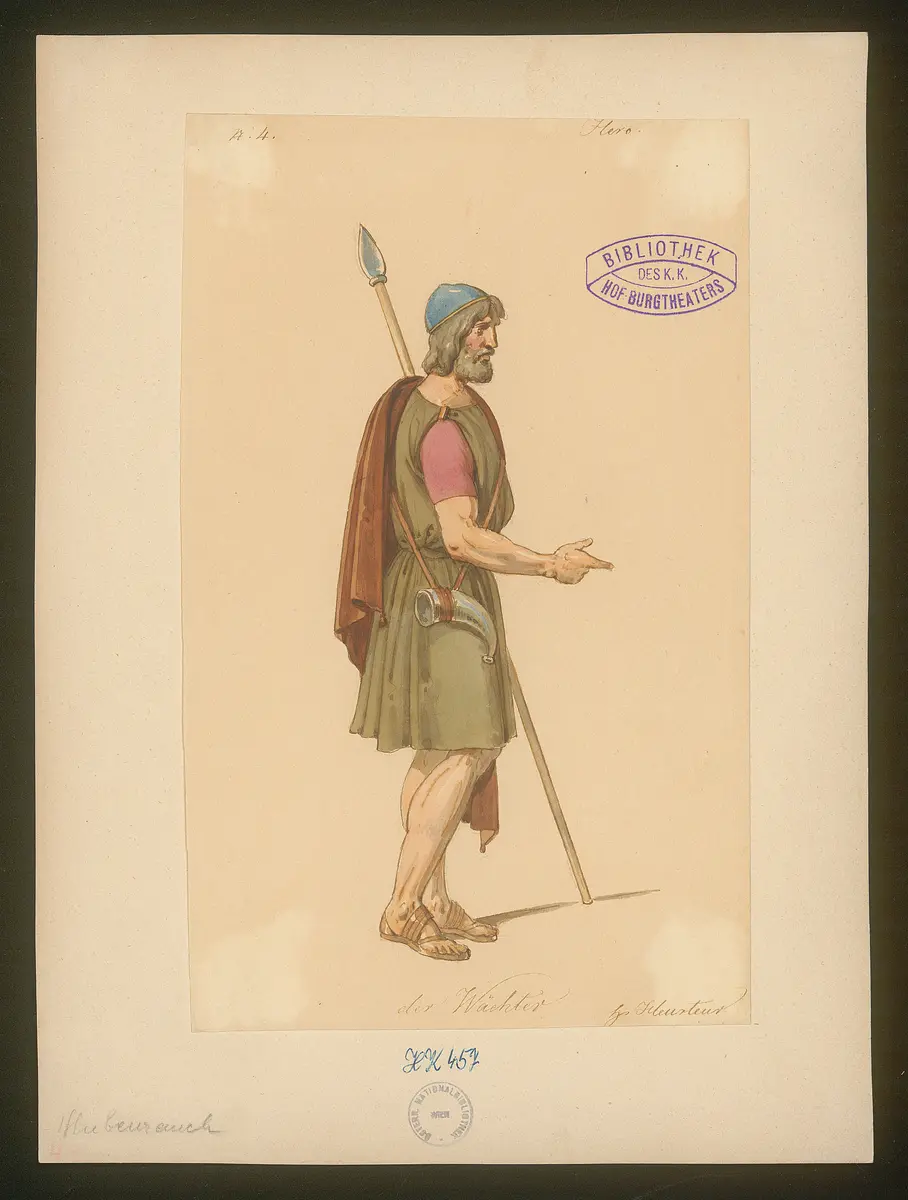 Des Meeres und der Liebe Wellen, Titel der Serie: Figurinen des k.k. Hof-Burgtheaters