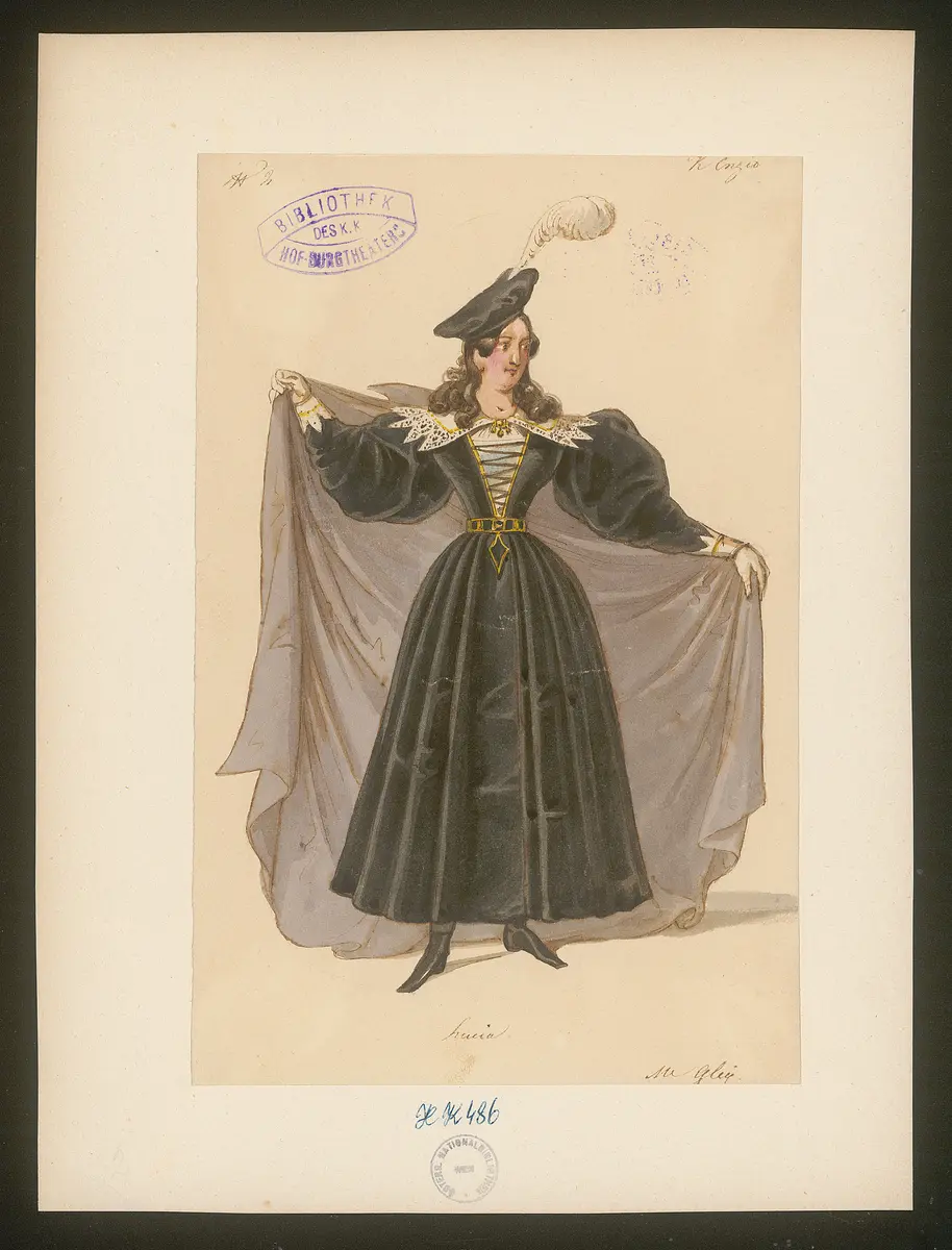 König Enzio, Titel der Serie: Figurinen des k.k. Hof-Burgtheaters