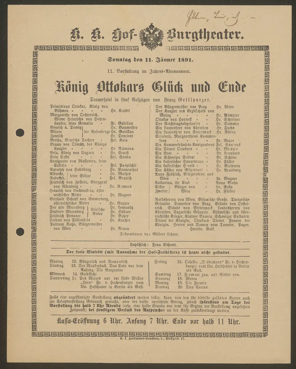 König Ottokars Glück und Ende