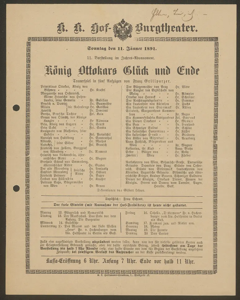 König Ottokars Glück und Ende