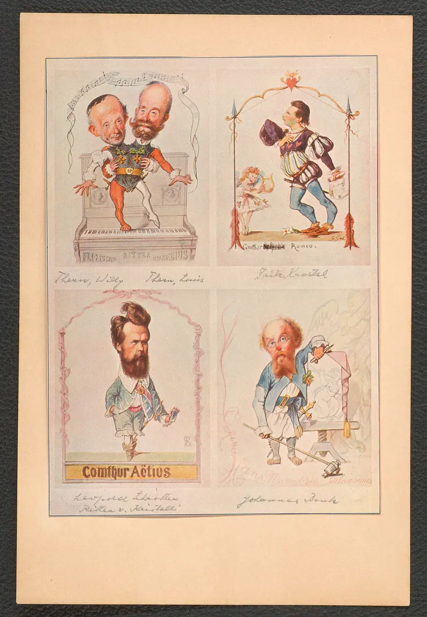 Ritter Florestan und Ritter Eusebius / Comthur Romeo / Comthur Aetius / Hans Marmelstein Almonsenier