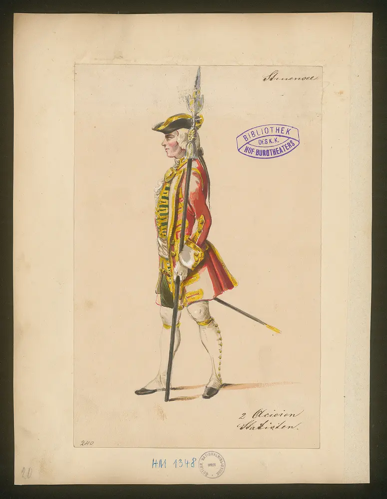 Struensee und die Deutschen in Dänemark, Titel der Serie: Figurinen des k.k. Hof-Burgtheaters