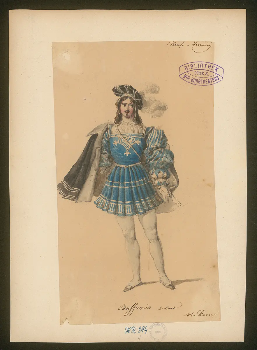 Der Kaufmann von Venedig, Originaltitel: The Merchant of Venice, Titel der Serie: Figurinen des k.k. Hof-Burgtheaters