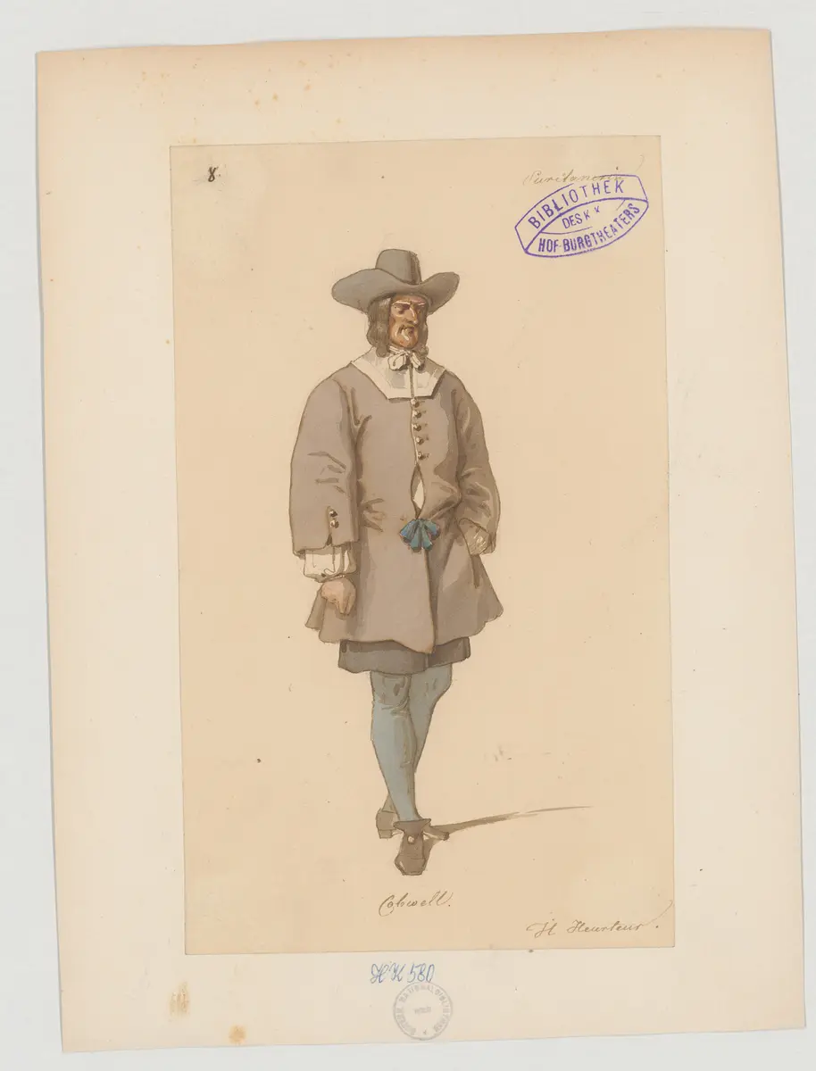 Die Puritanerin, oder Der englische Hof im Jahre 1710, Originaltitel: La Puritaine ou la Cour d'Angleterre en 1710,, Titel der Serie: Figurinen des k.k. Hof-Burgtheaters