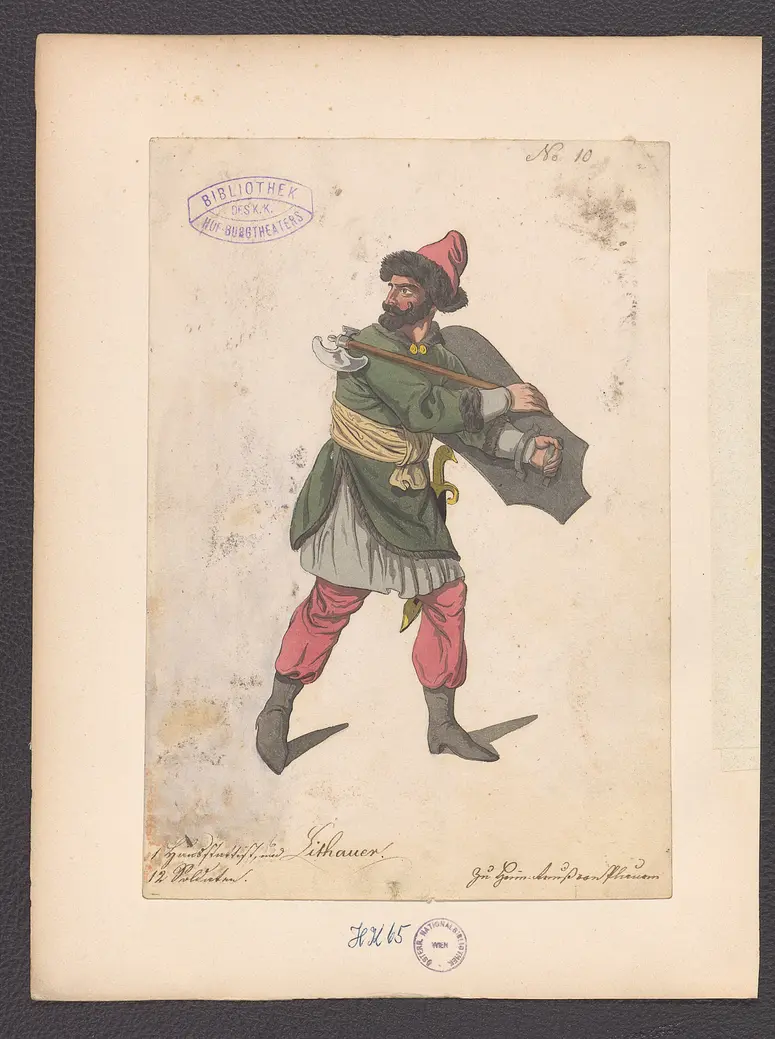 Heinrich Reuß von Plauen, oder Die Belagerung von Marienburg, Titel der Serie: Figurinen des k.k. Hof-Burgtheaters