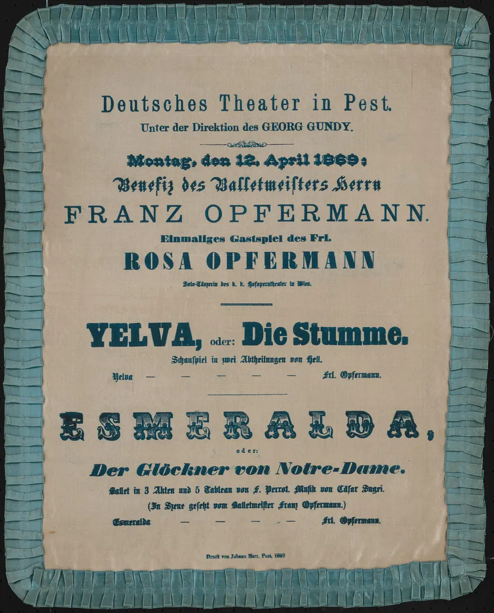 Yelva oder Die Stumme, Esmeralda oder Der Glöckner von Notre Dame