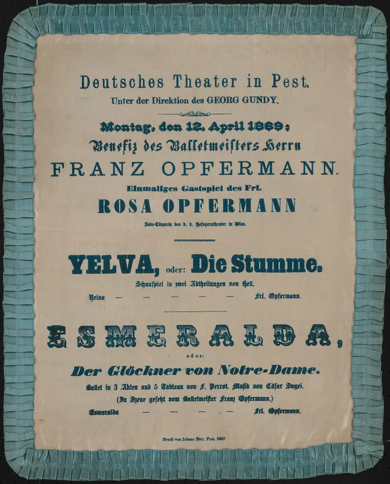 Yelva oder Die Stumme, Esmeralda oder Der Glöckner von Notre Dame