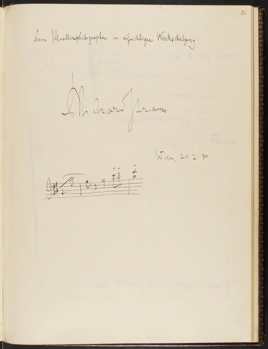 Gästebuch. Atelier Franz-Xaver Setzer, Wien
