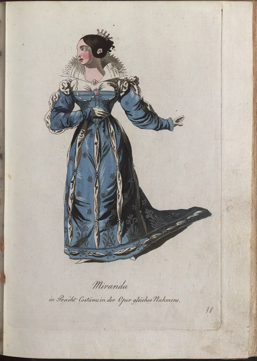 Miranda, Titel der Serie: Auswahl schöner Costumes für Theater- und Ball-Anzüge