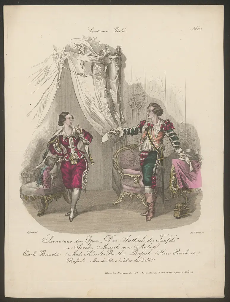 Der Antheil des Teufels, Titel der Serie: Costume-Bild, Name der Zeitschrift: Wiener Theaterzeitung