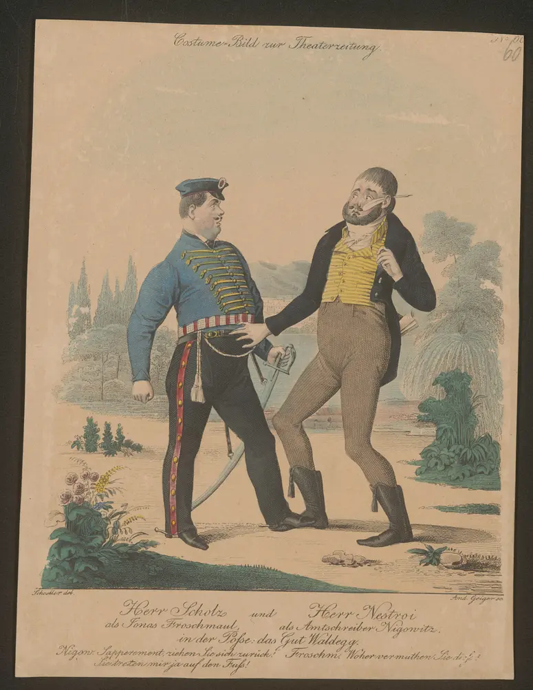 Das Gut Waldegg, Titel der Serie: Costume-Bild, Name der Zeitschrift: Wiener Theaterzeitung