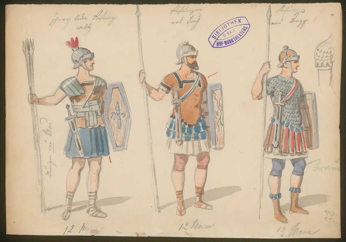 Julius Cäsar, Originaltitel: The Tragedy of Julius Caesar, Titel der Serie: Figurinen des k.k. Hof-Burgtheaters