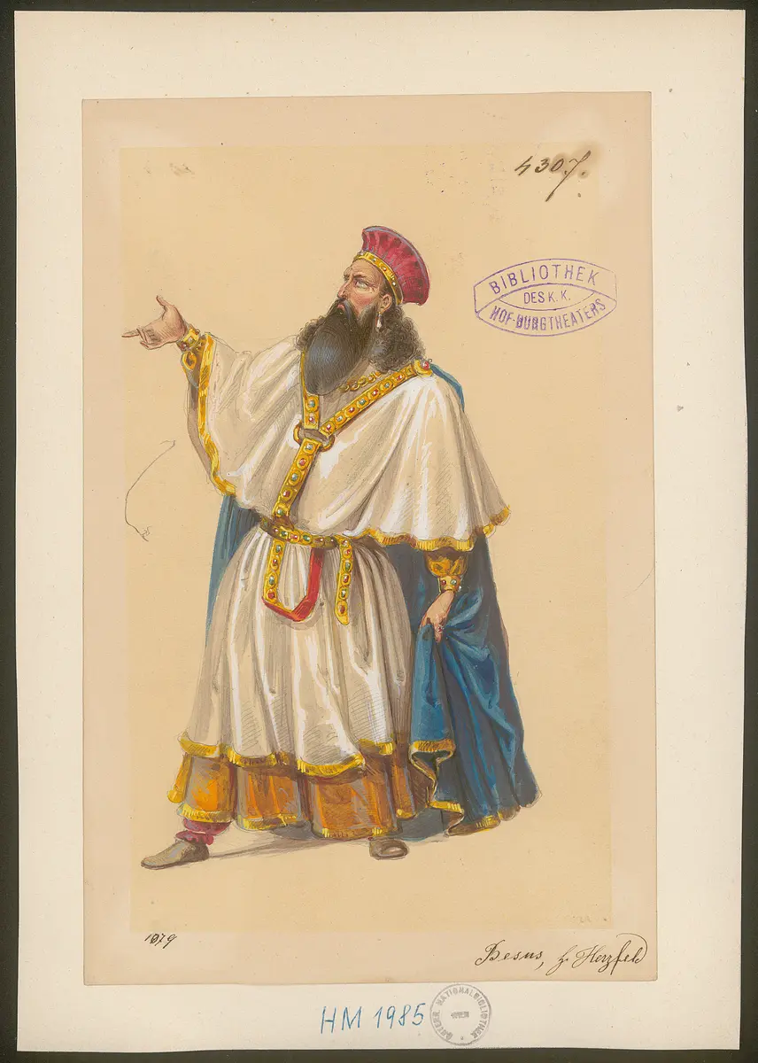 Alexander und Darius, Titel der Serie: Figurinen des k.k. Hof-Burgtheaters