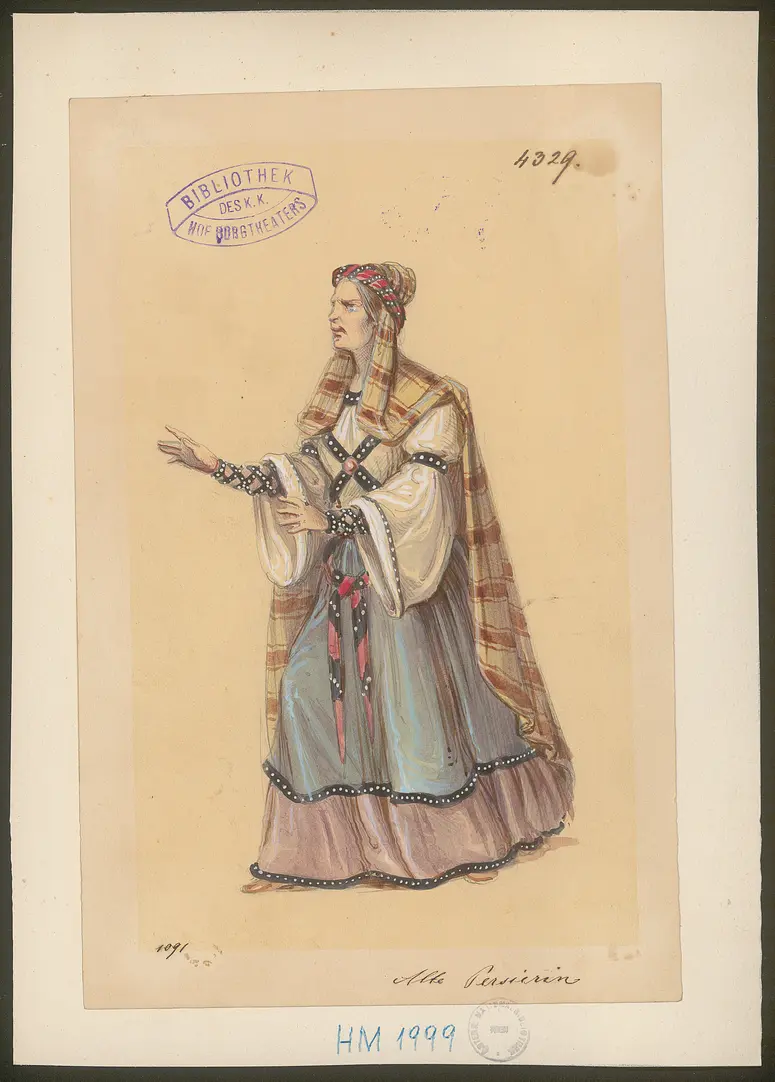 Alexander und Darius, Titel der Serie: Figurinen des k.k. Hof-Burgtheaters