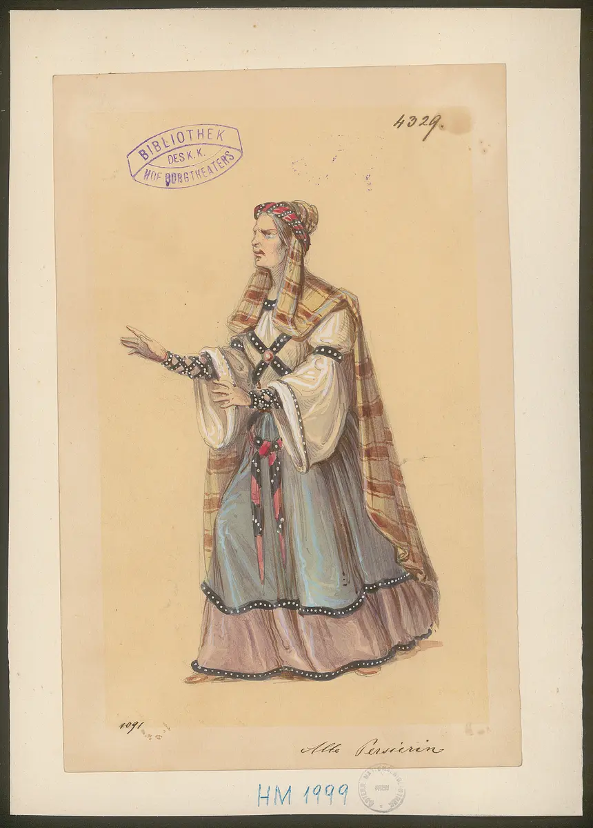 Alexander und Darius, Titel der Serie: Figurinen des k.k. Hof-Burgtheaters