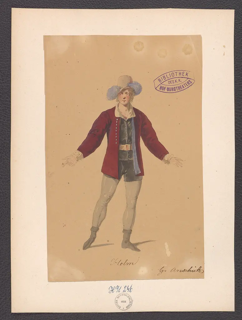 Der Leuchtturm, Titel der Serie: Figurinen des k.k. Hof-Burgtheaters