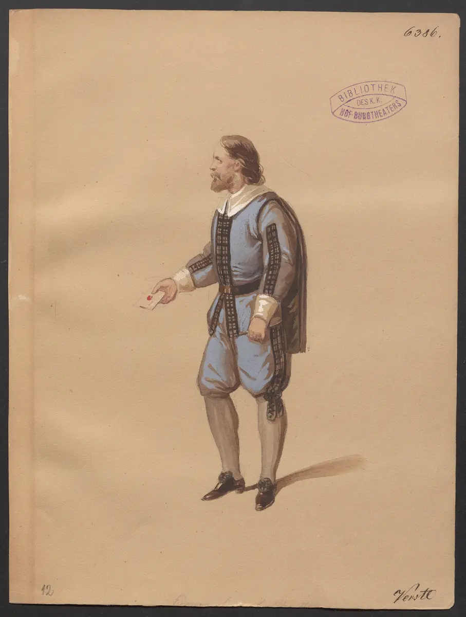 Der letzte Ravenswood, Titel der Serie: Figurinen des k.k. Hof-Burgtheaters