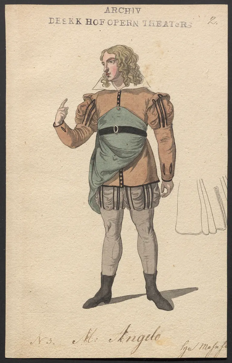 Michel Angelo, Titel der Serie: Figurinen des k.k. Hofoperntheaters