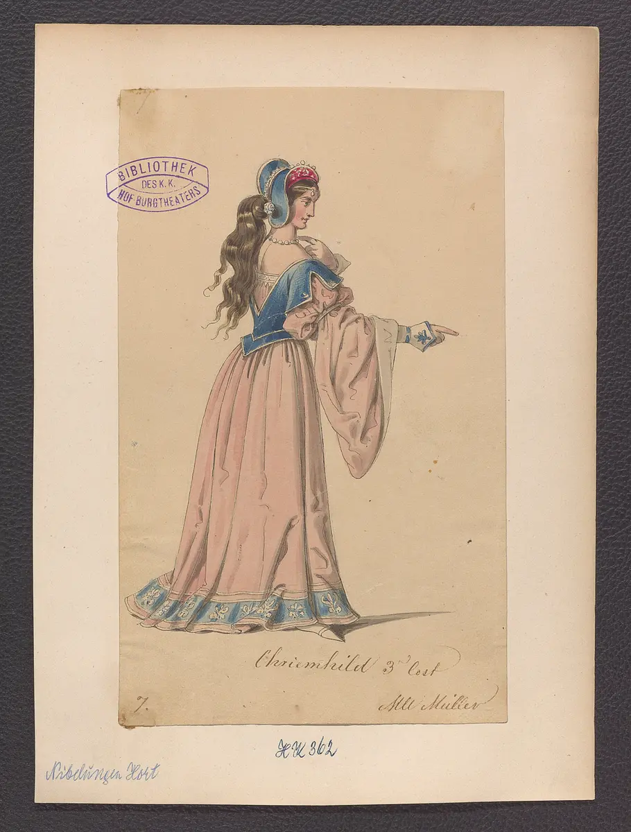 Der Nibelungenhort, Titel der Serie: Figurinen des k.k. Hof-Burgtheaters