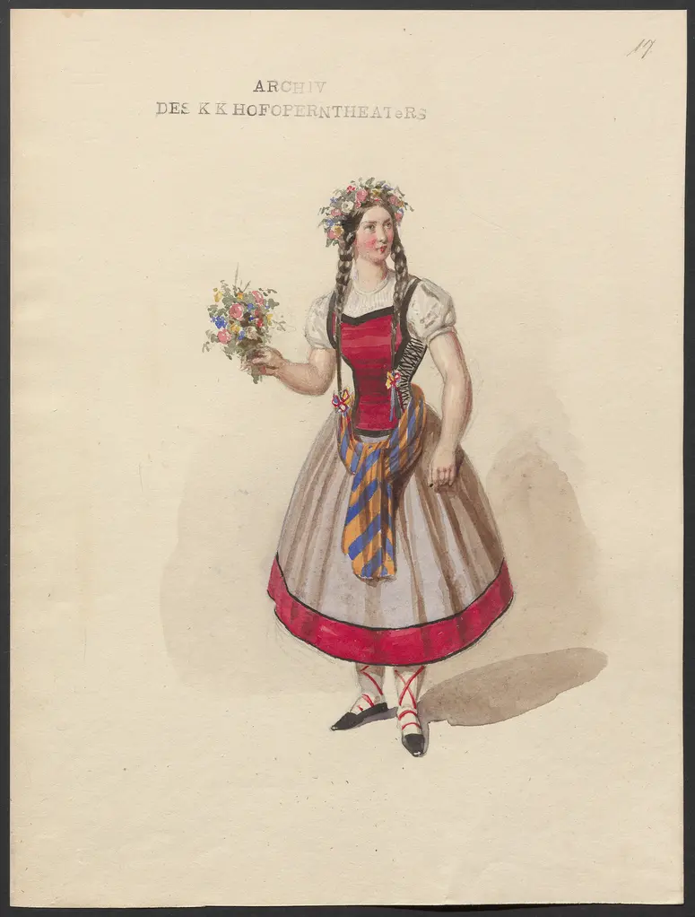 Die Rose von Castilien, Originaltitel: The Rose of Castille, Titel der Serie: Figurinen des k.k. Hofoperntheaters