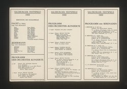 Salzburger Festspiele 1933, Verweis auf Stücktitel: Die ägyptische Helena, Verweis auf Stücktitel: Cosi fan tutte, Verweis auf Stücktitel: Fidelio, Verweis auf Stücktitel: Die Frau ohne Schatten, Verweis auf Stücktitel: Die Hochzeit des Figaro, Verweis auf Stücktitel: Oberon, Verweis auf Stücktitel: Orpheus und Eurydike, Verweis auf Stücktitel: Der Rosenkavalier, Verweis auf Stücktitel: Tristan und Isolde, Verweis auf Stücktitel: Zauberflöte, Verweis auf Stücktitel: Jedermann, Verweis auf Stücktitel: Faust