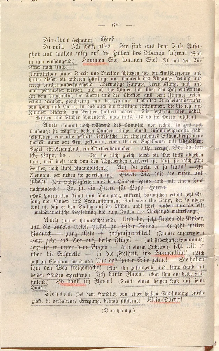 Klein Dorrit. Lustspiel in drei Akten