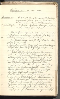 Protokolle der Ausschusssitzungen des Vereines des Deutschen Volkstheaters in Wien