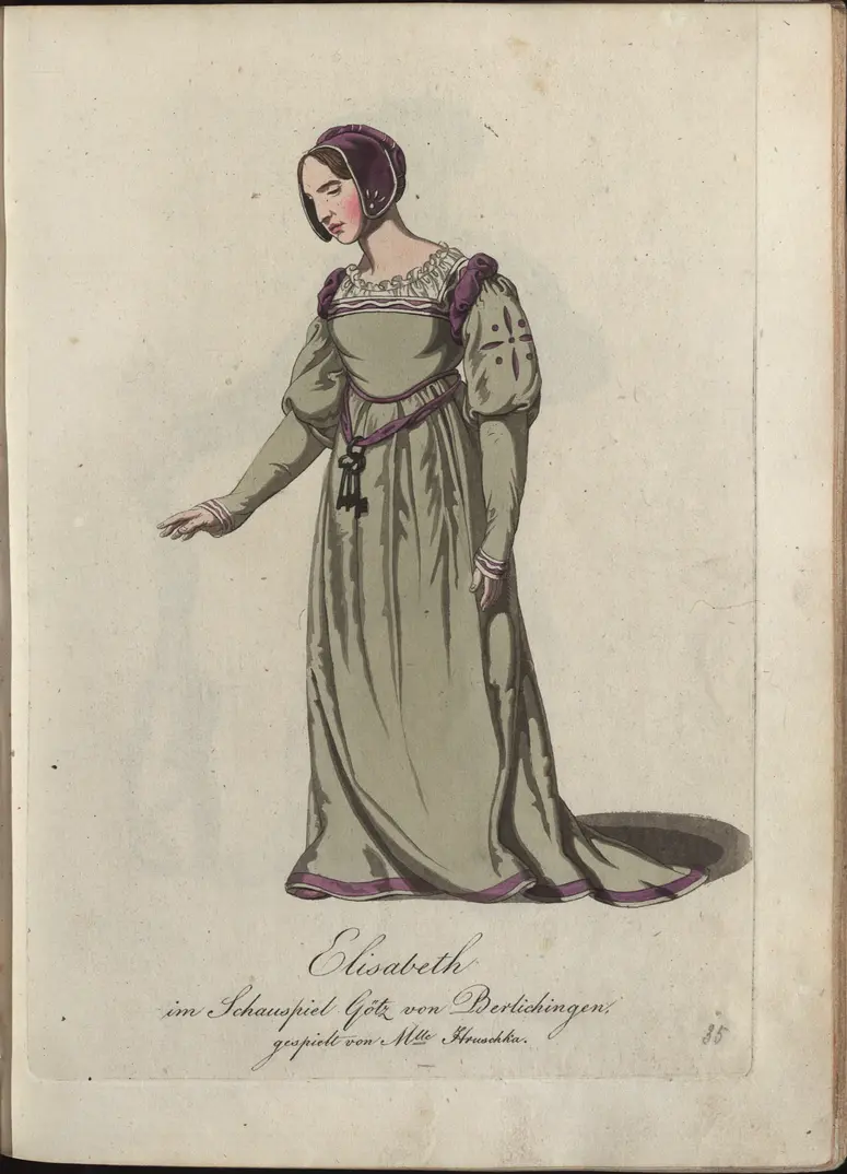 Götz von Berlichingen, Titel der Serie: Auswahl schöner Costumes für Theater- und Ball-Anzüge