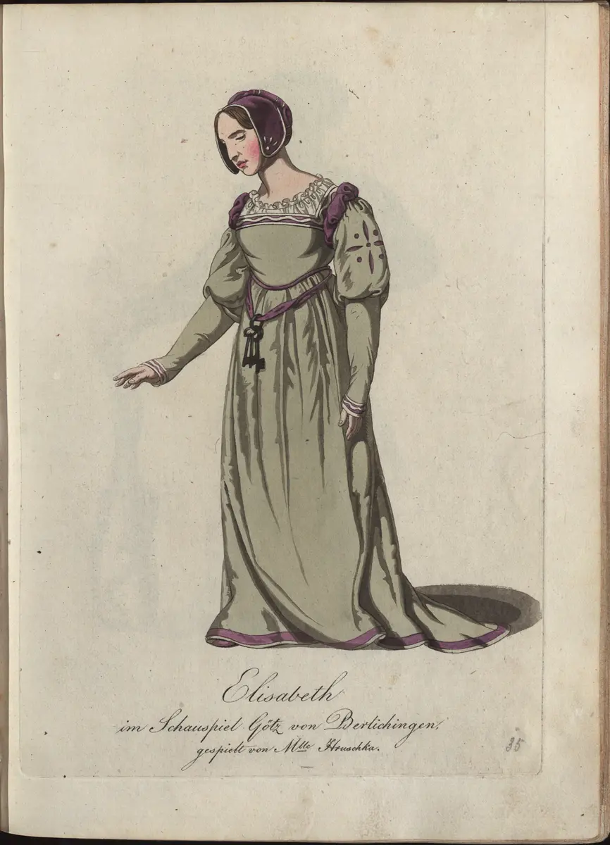 Götz von Berlichingen, Titel der Serie: Auswahl schöner Costumes für Theater- und Ball-Anzüge
