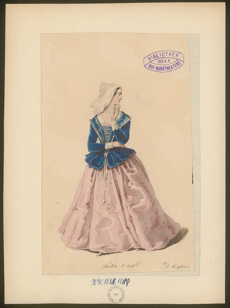 Die Gauklerin, Titel der Serie: Figurinen des k.k. Hof-Burgtheaters