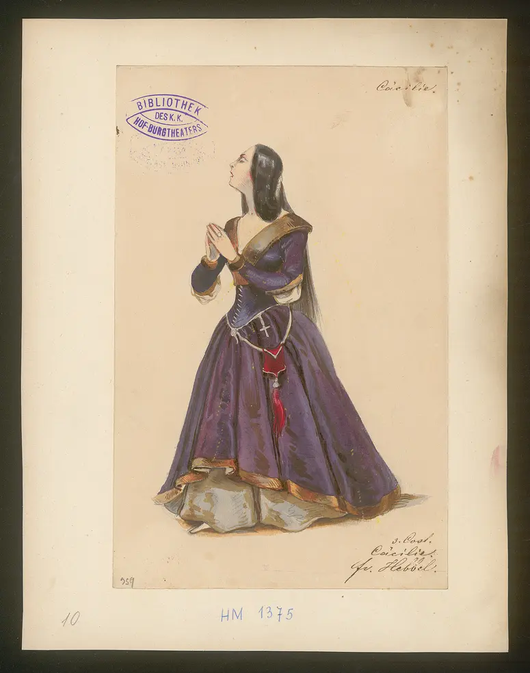 Cäcilia von Albano, Titel der Serie: Figurinen des k.k. Hof-Burgtheaters