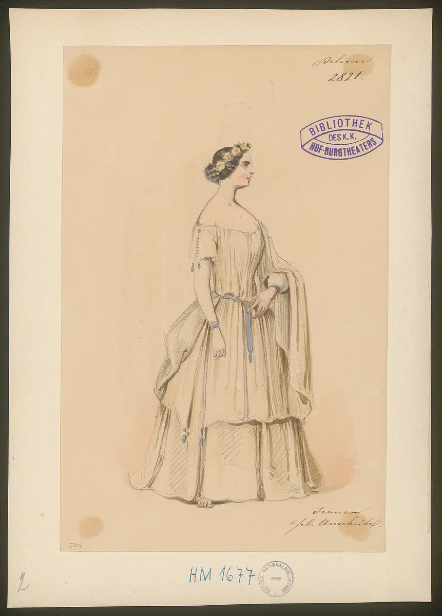 Belisar, Titel der Serie: Figurinen des k.k. Hof-Burgtheaters