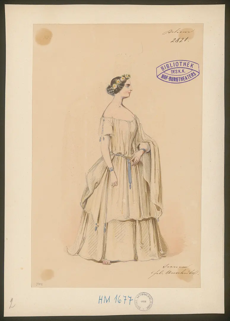 Belisar, Titel der Serie: Figurinen des k.k. Hof-Burgtheaters