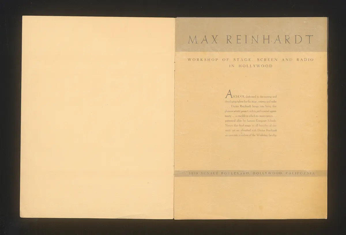 Max Reinhardt Workshop of Stage, Screen and Radio in Hollywood