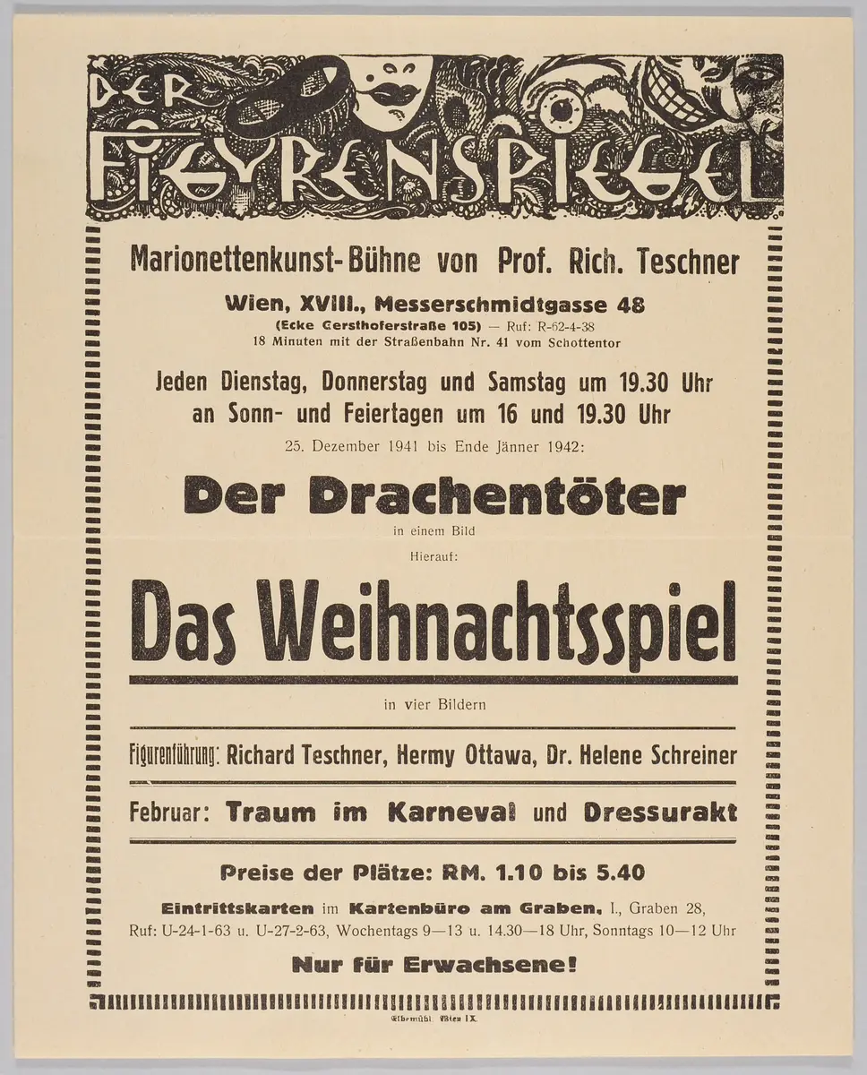Der Figurenspiegel, Verweis auf Stücktitel: Der Drachentöter, Verweis auf Stücktitel: Das Weihnachtsspiel