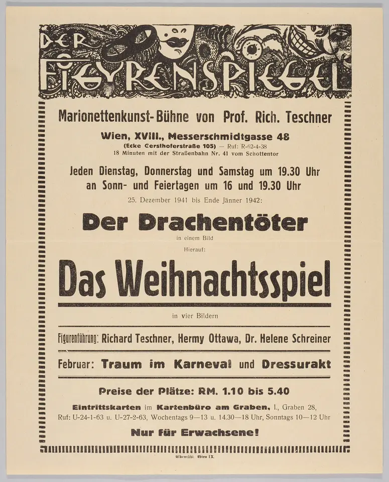 Der Figurenspiegel, Verweis auf Stücktitel: Der Drachentöter, Verweis auf Stücktitel: Das Weihnachtsspiel