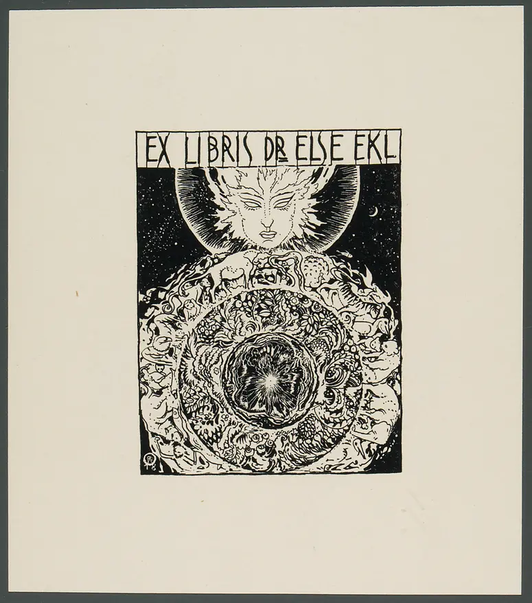 Exlibris Else Ekl, Titel in Vorlageform: Exlibris Dr. Else Ekl