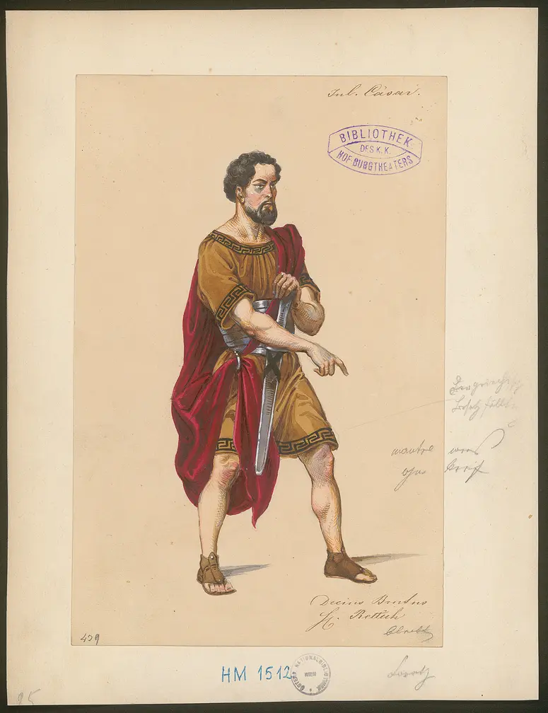 Julius Cäsar, Originaltitel: The Tragedy of Julius Caesar, Titel der Serie: Figurinen des k.k. Hof-Burgtheaters