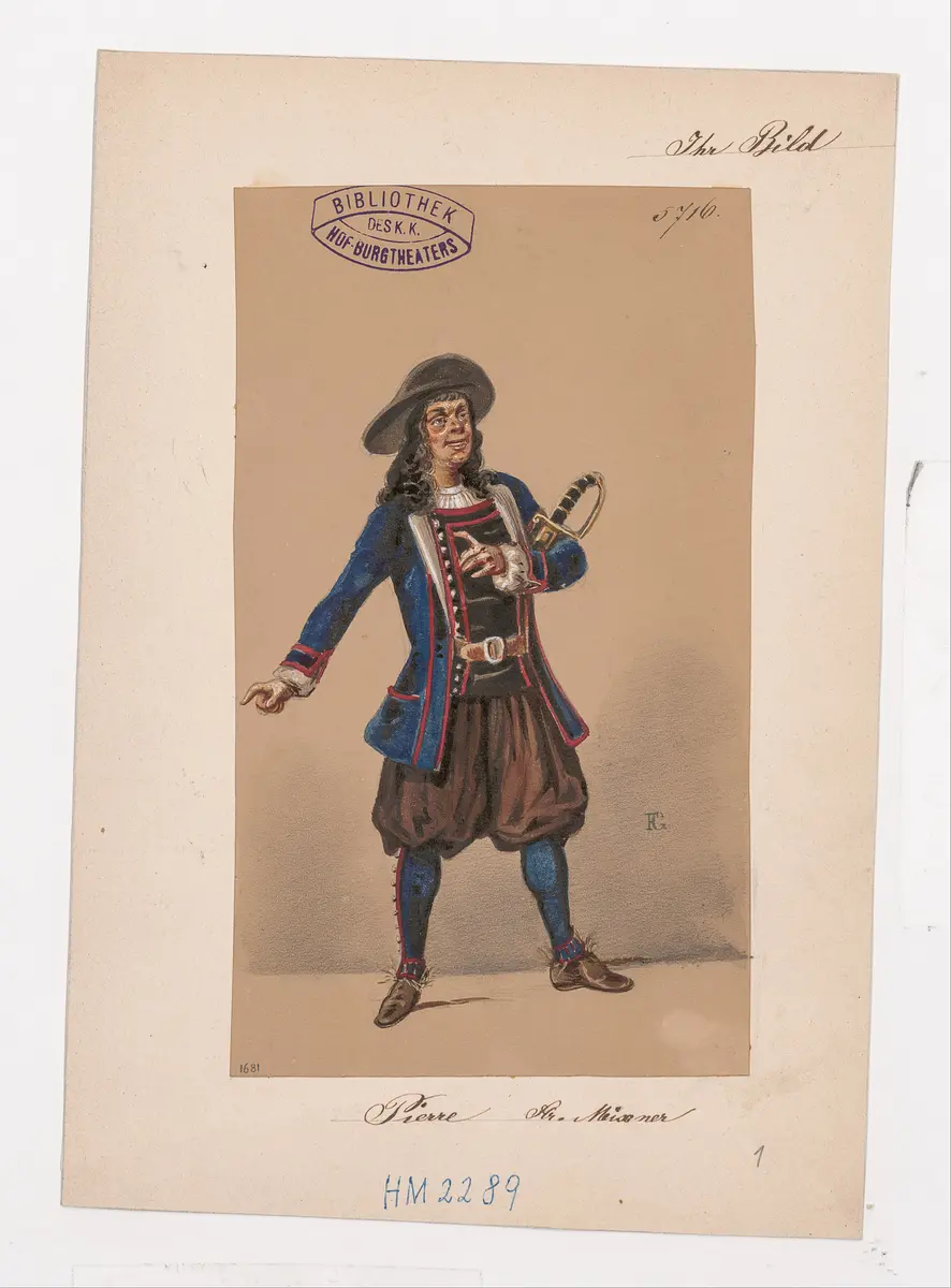 Ihr Bild, Titel der Serie: Figurinen des k.k. Hof-Burgtheaters