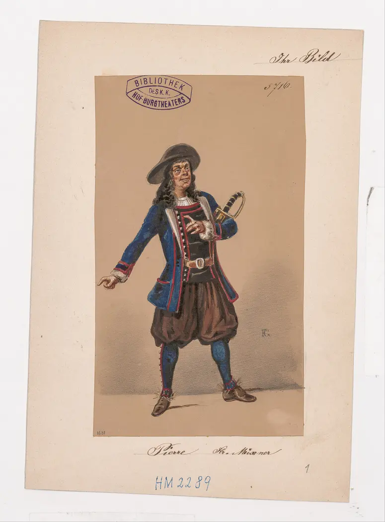 Ihr Bild, Titel der Serie: Figurinen des k.k. Hof-Burgtheaters