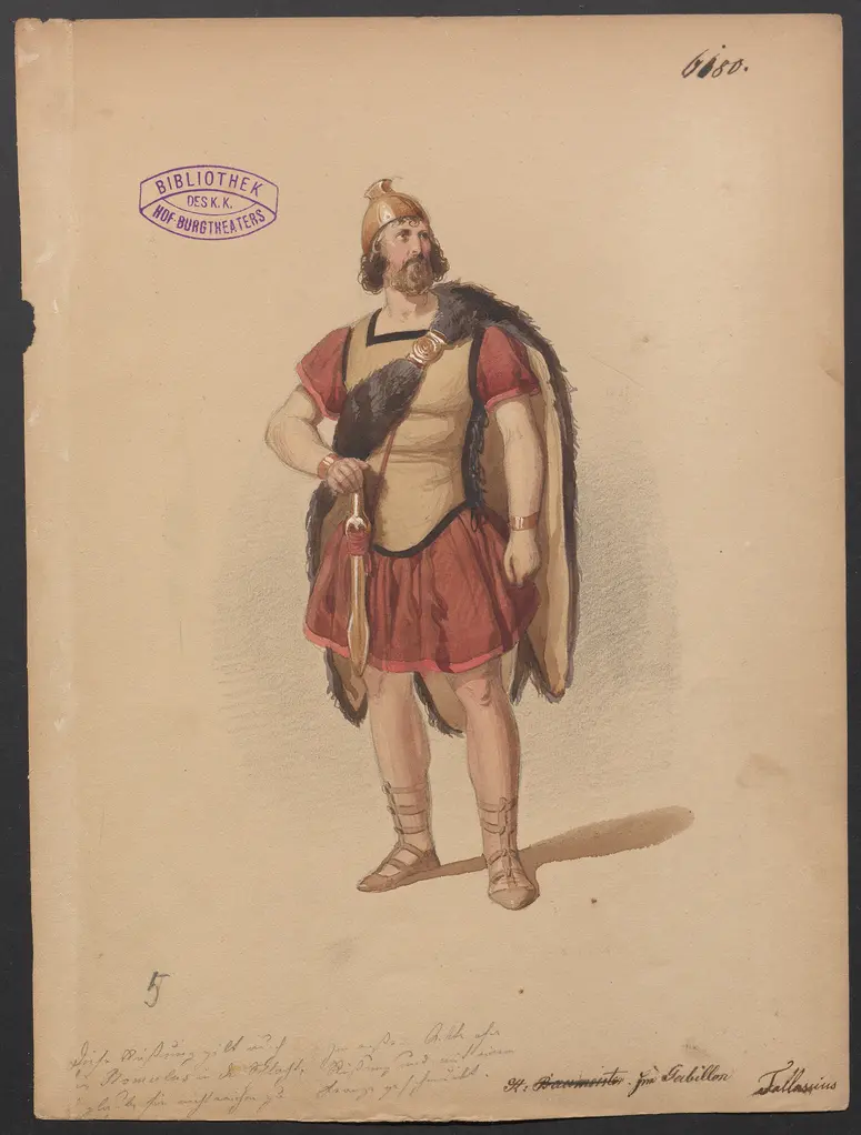 Die Sabinerinnen, Titel der Serie: Figurinen des k.k. Hof-Burgtheaters