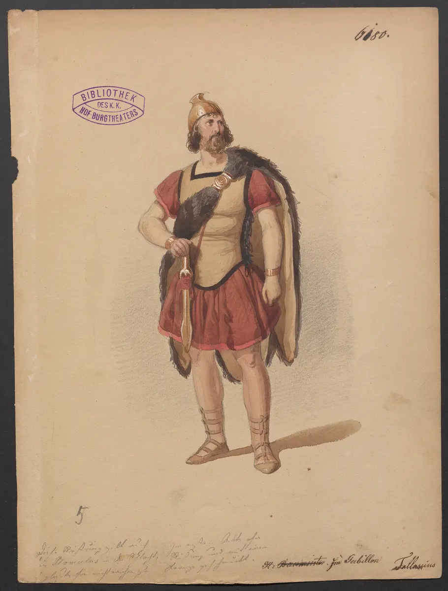 Die Sabinerinnen, Titel der Serie: Figurinen des k.k. Hof-Burgtheaters