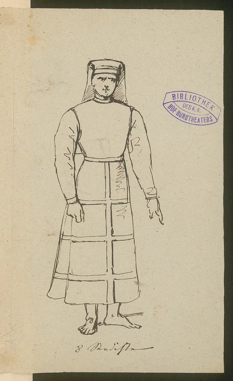 Die Tochter der Luft, Originaltitel: La hija del aire, Titel der Serie: Figurinen des k.k. Hof-Burgtheaters