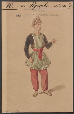 Die Nymphe, Titel der Serie: Figurinen des k.k. Hofoperntheaters