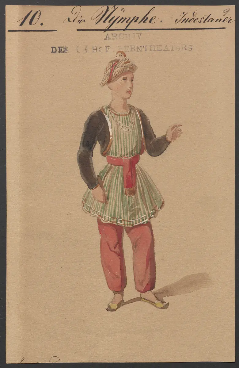 Die Nymphe, Titel der Serie: Figurinen des k.k. Hofoperntheaters