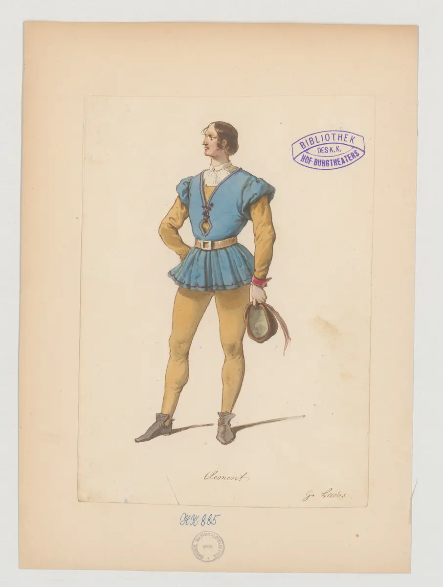 König und Bauer, Titel der Serie: Figurinen des k.k. Hof-Burgtheaters