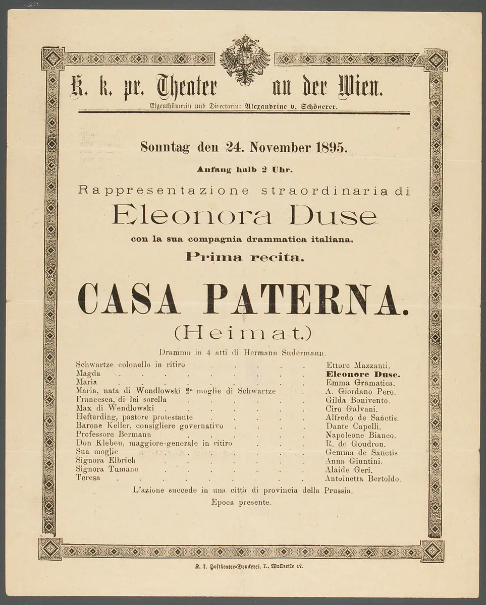Heimat, Titel in Vorlageform: Casa paterna (Heimat)